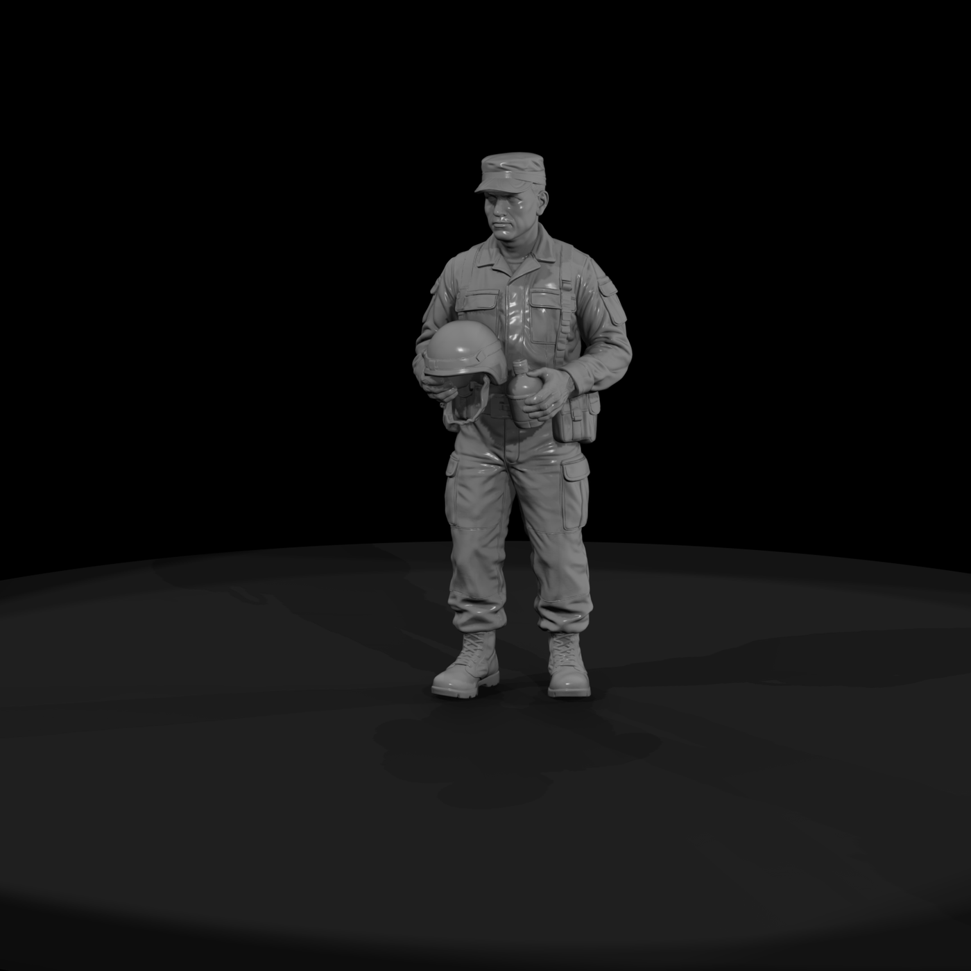 Mod Army 096 Modern U S Army Resting Soldier Figur