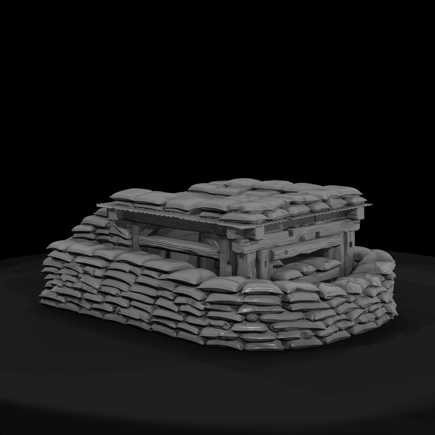 Mil 161 Vietnam Sandbag Perimeter Bunker
