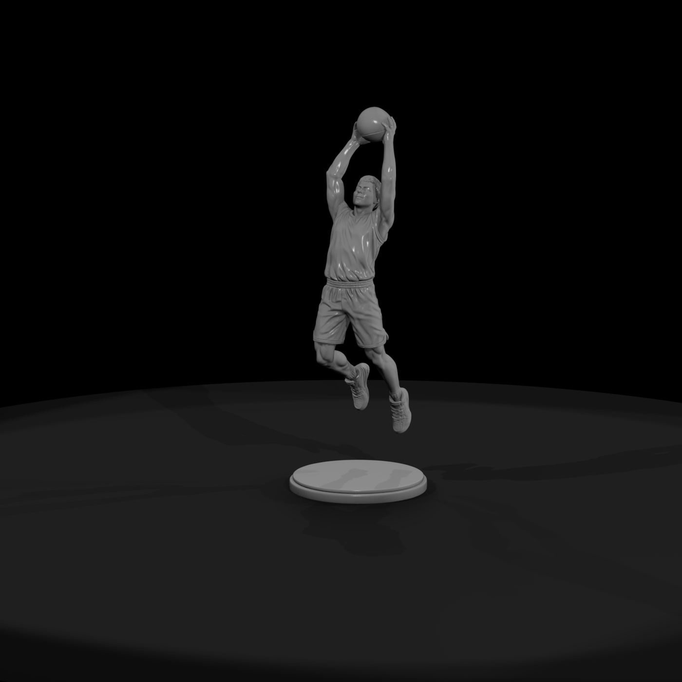 High-Flying Basketball Player Dunking