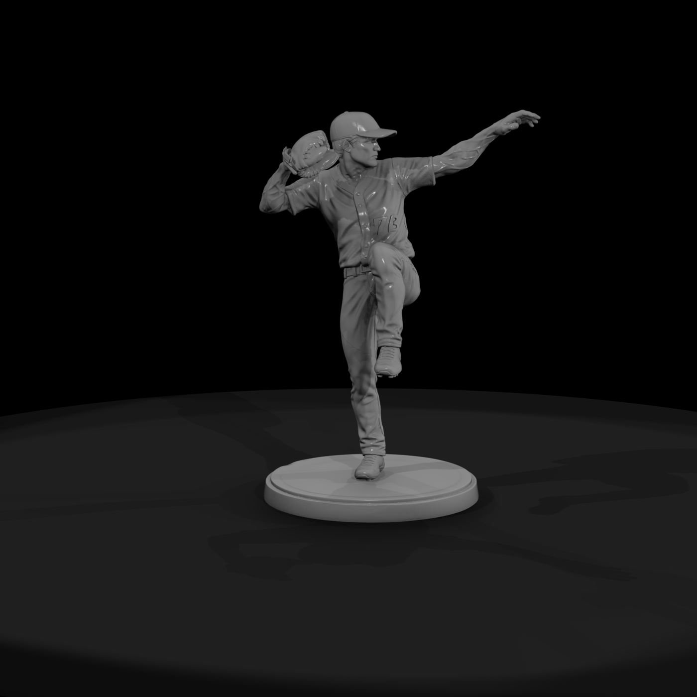 Poparc 0284 Baseball Pitcher Windup Alternate Pose