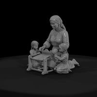 folk-weaver-family-stylized-diorama-figure-ho-1-87-667671 — thumbnail 3