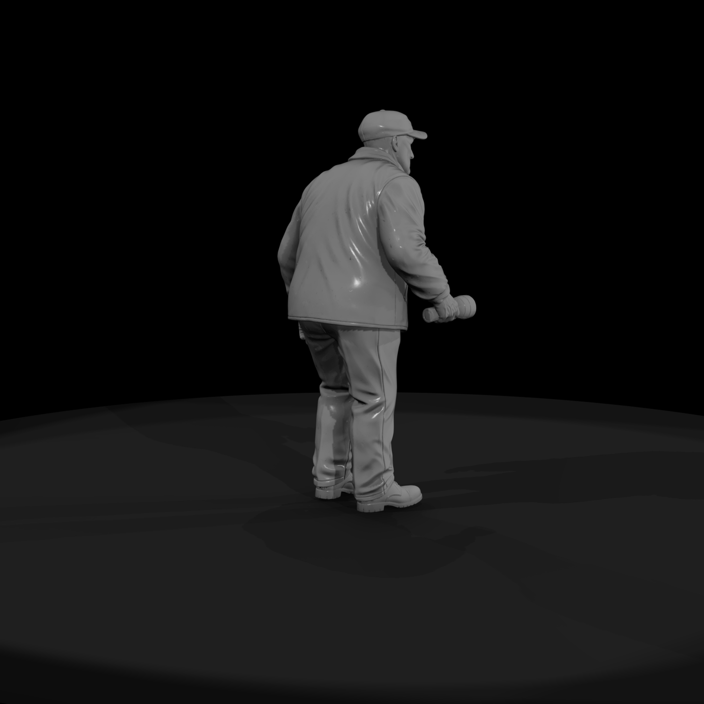 1940s Man with Flashlight