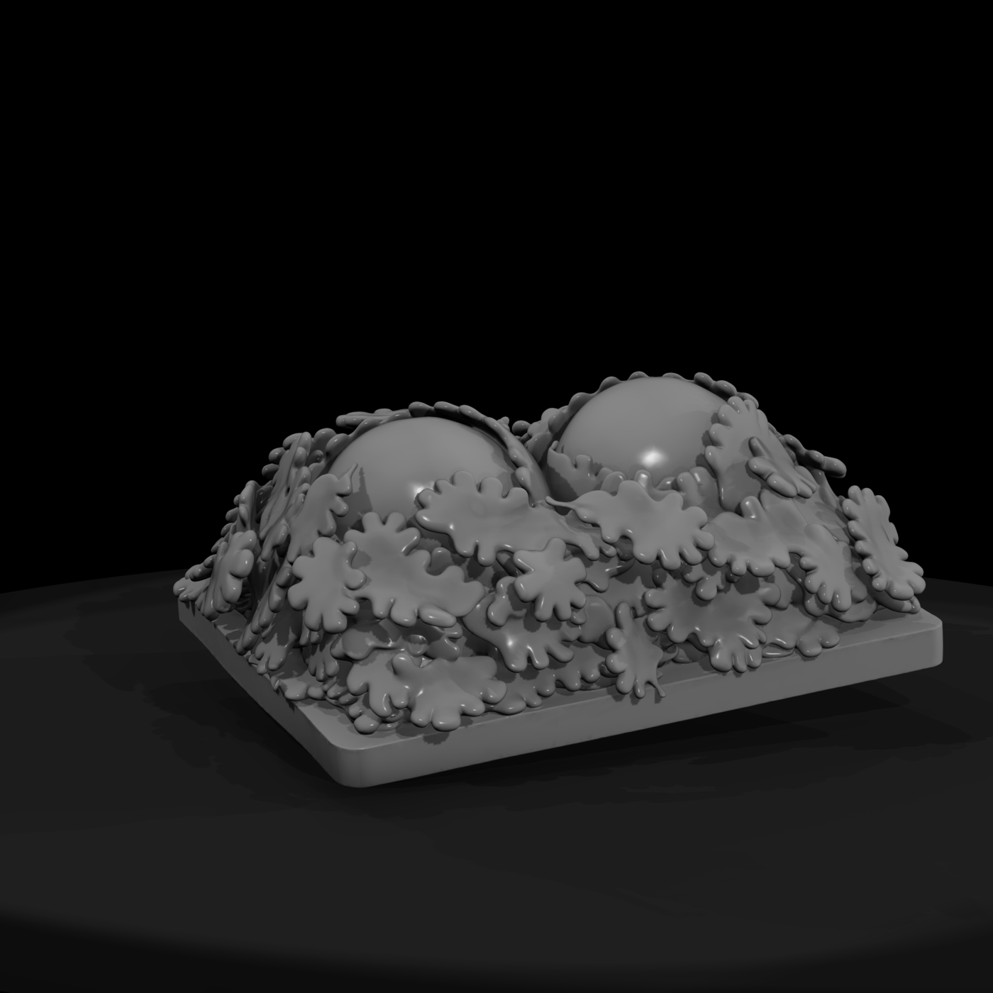 Sculpted Bird Nest With Eggs 3D Asset Aypzu1Dy