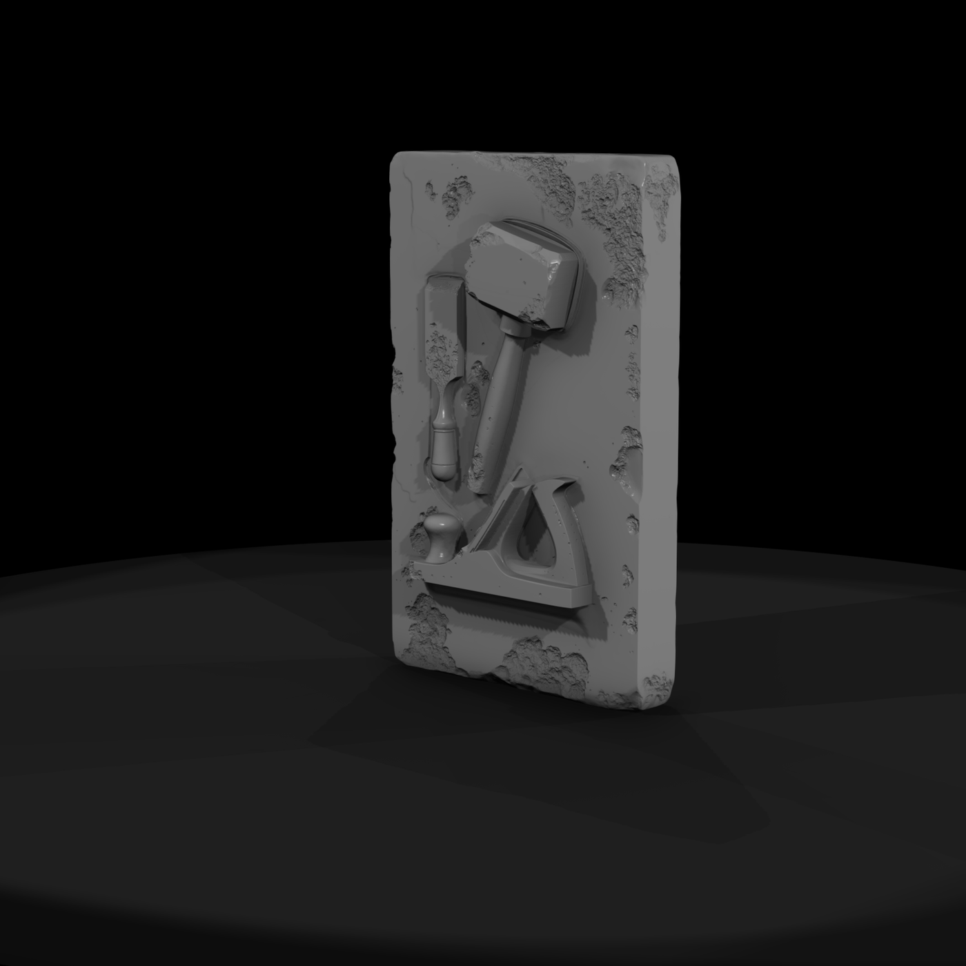 Stone Relief Plaque — Woodworking Tools