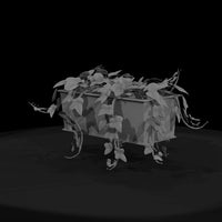 stylized-monochrome-trailing-ivy-planter-3d-model — thumbnail 2
