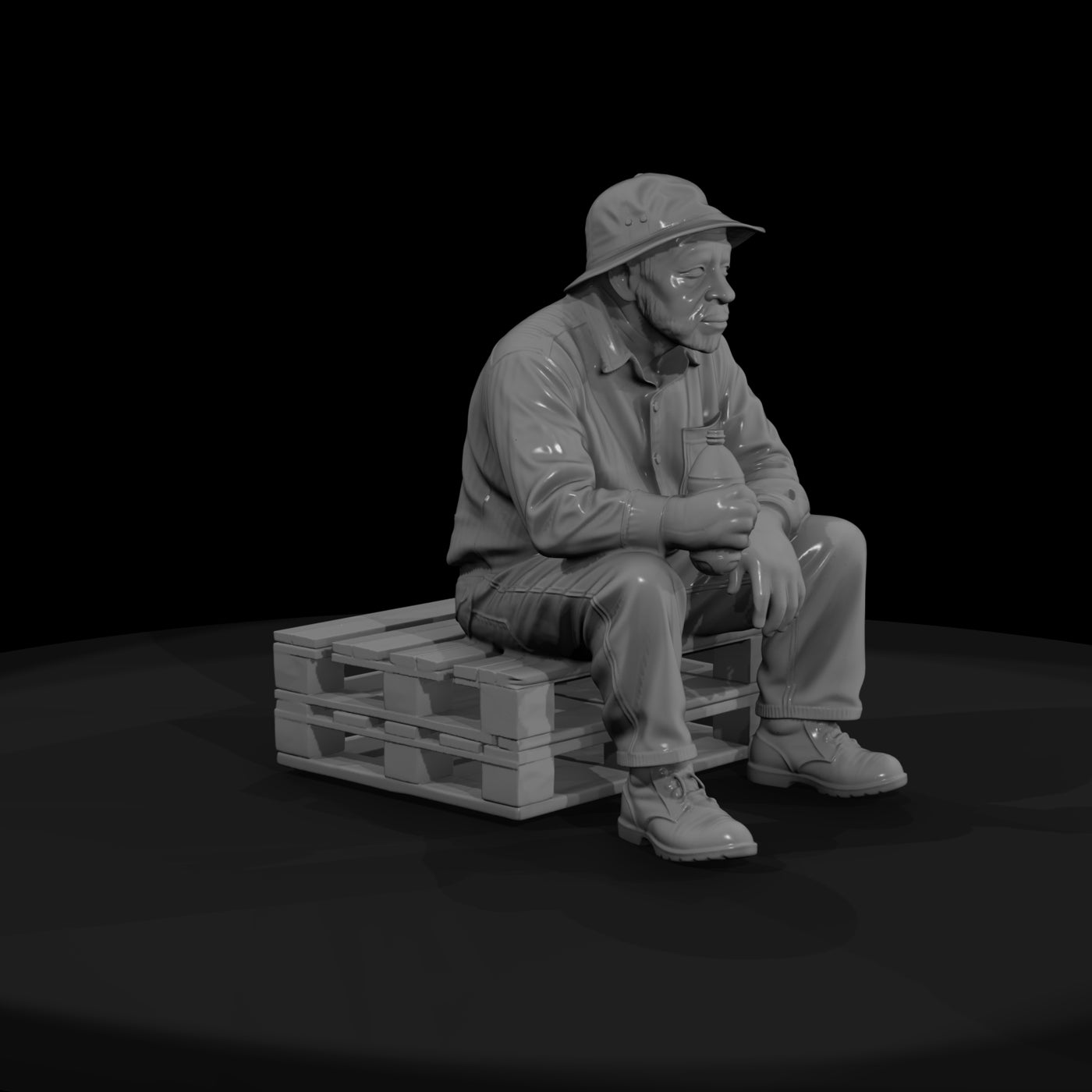 seated-construction-worker-miniature-painted-figure