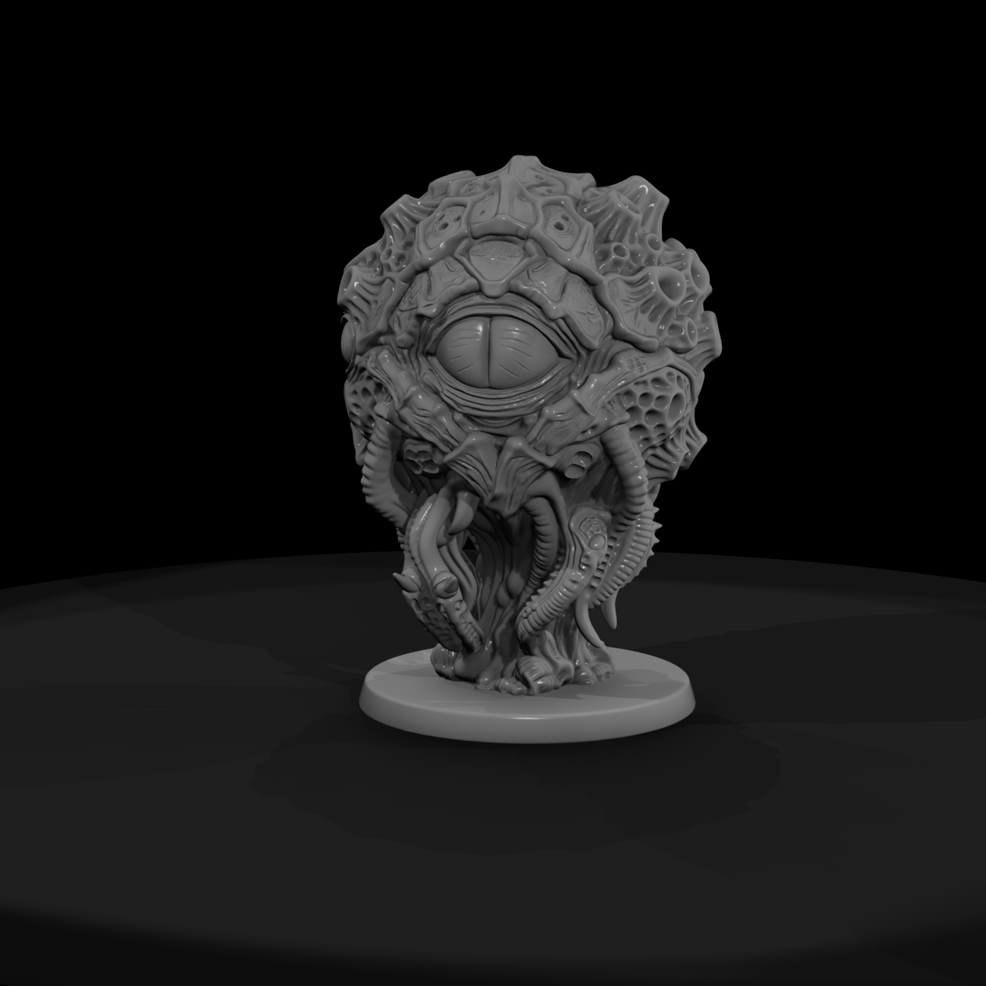 Sculpted Dark Fantasy Tentacled Eye Horror Miniatu
