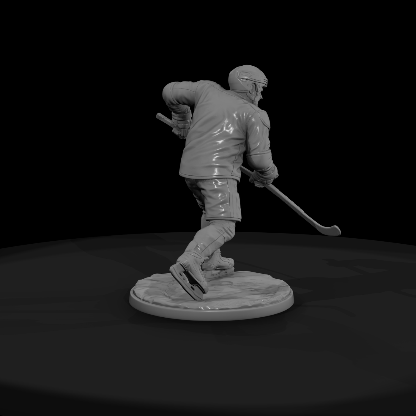 Ice Hockey Player Winding for a Slapshot