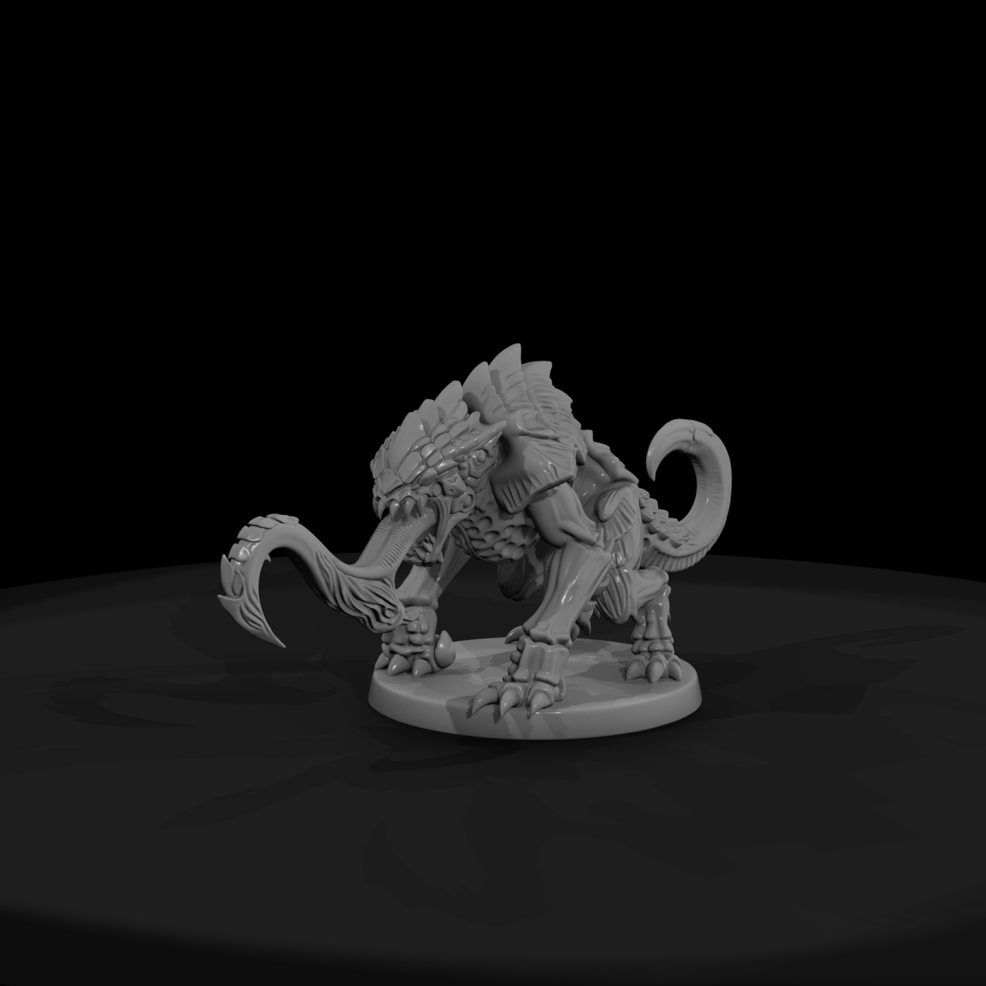Grimdark Sci Fi Armored Alien Predator Miniature 4
