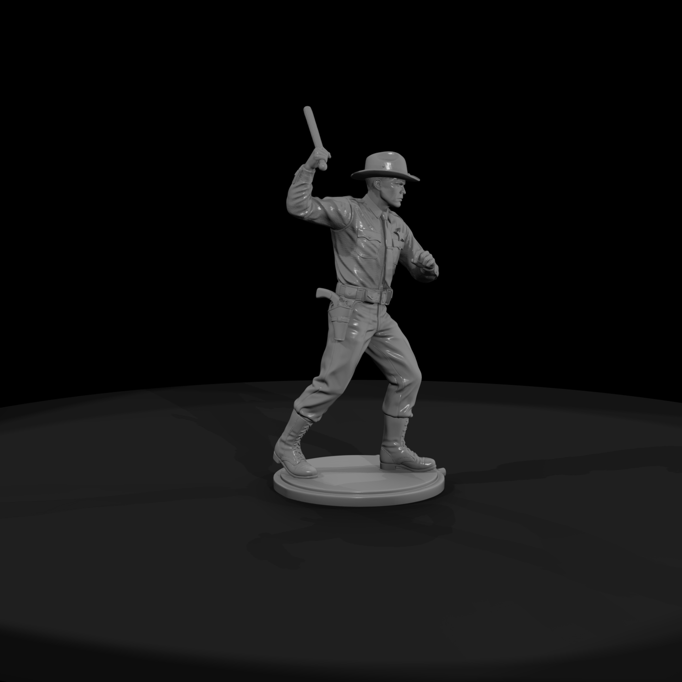 1950s Rural Sheriff Deputy with Baton