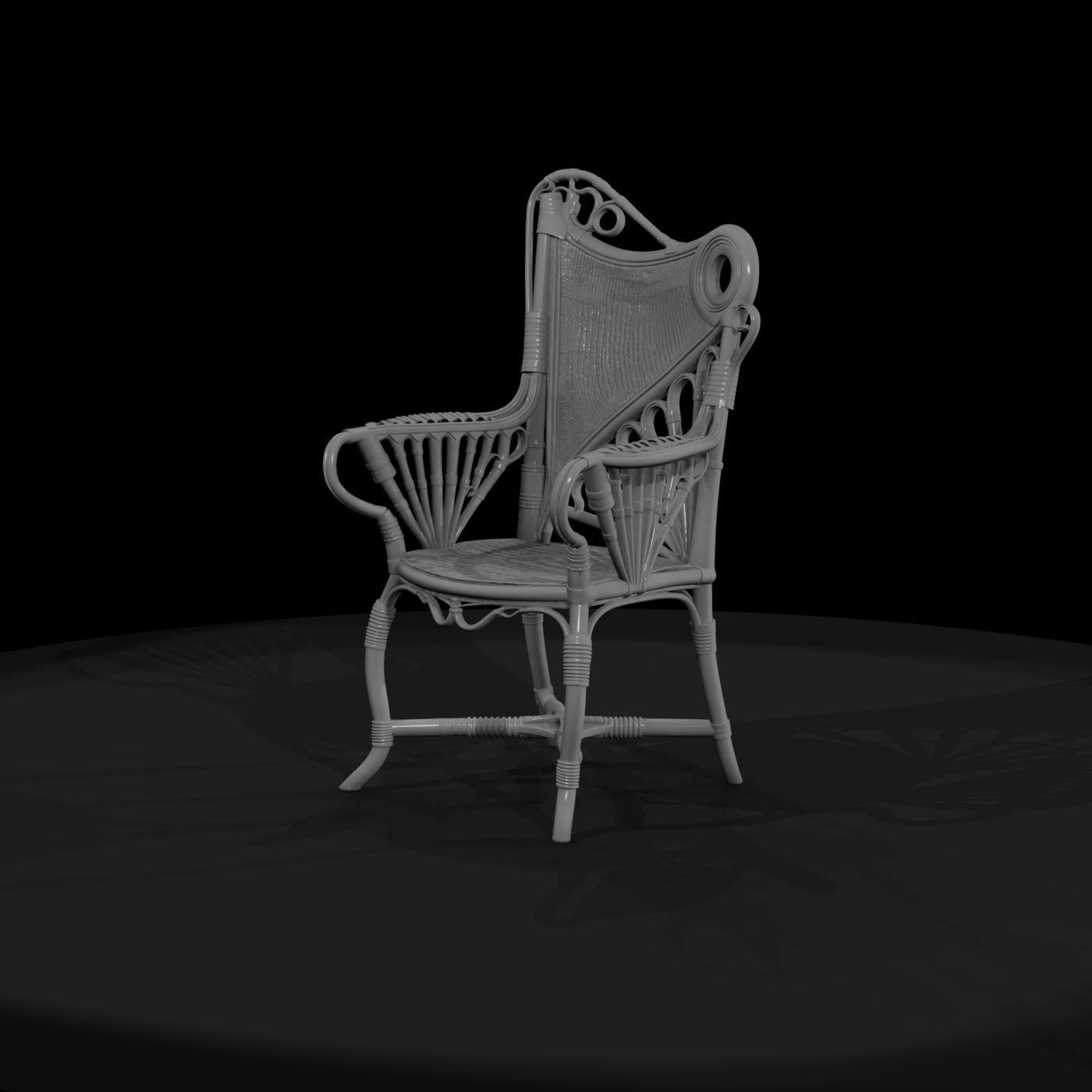 Vintage Bohemian Rattan Wicker Armchair — Chair