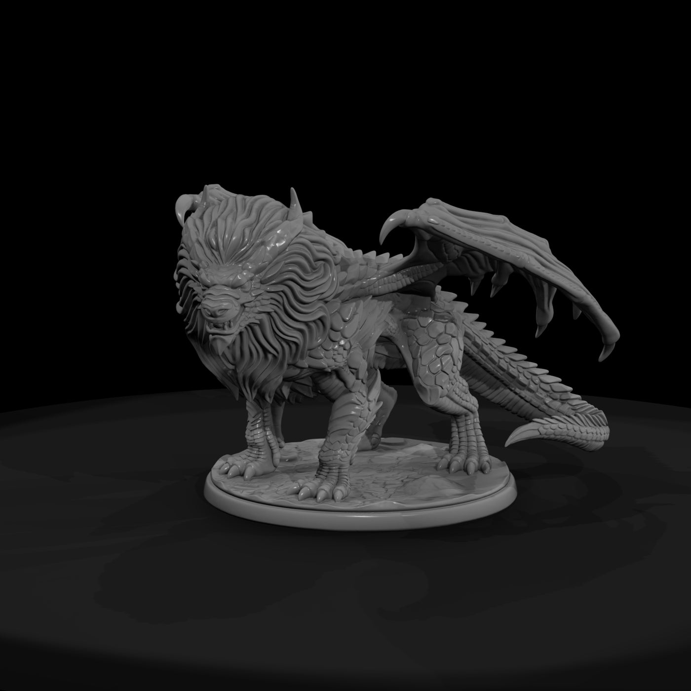 detailed-winged-lion-dragon-manticore-3d-miniature
