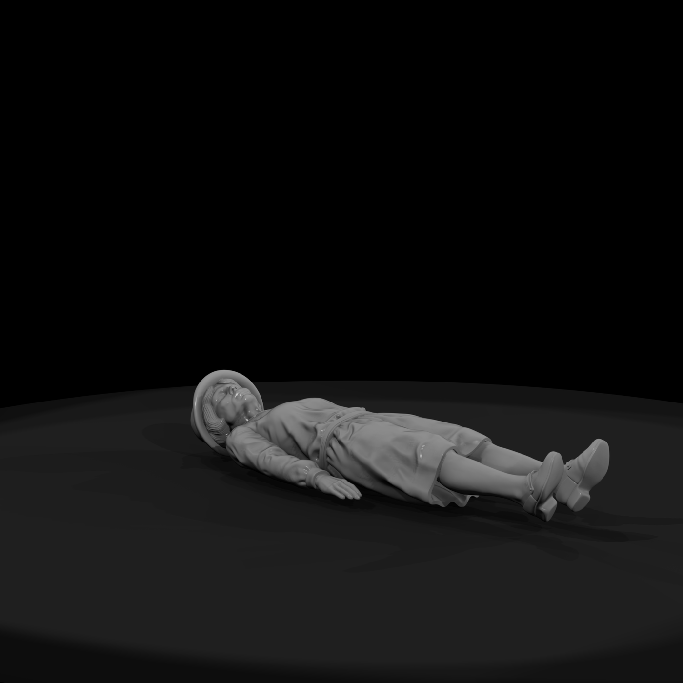 1920s Man Fallen on His Back