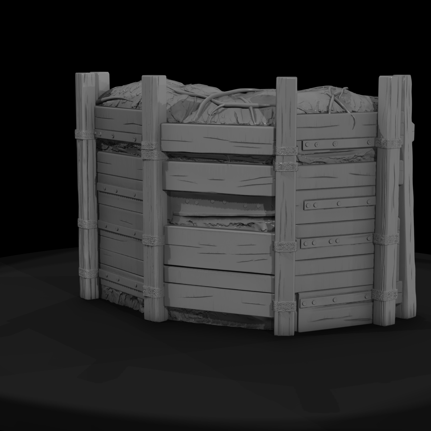 Trench Barricade with Sandbags