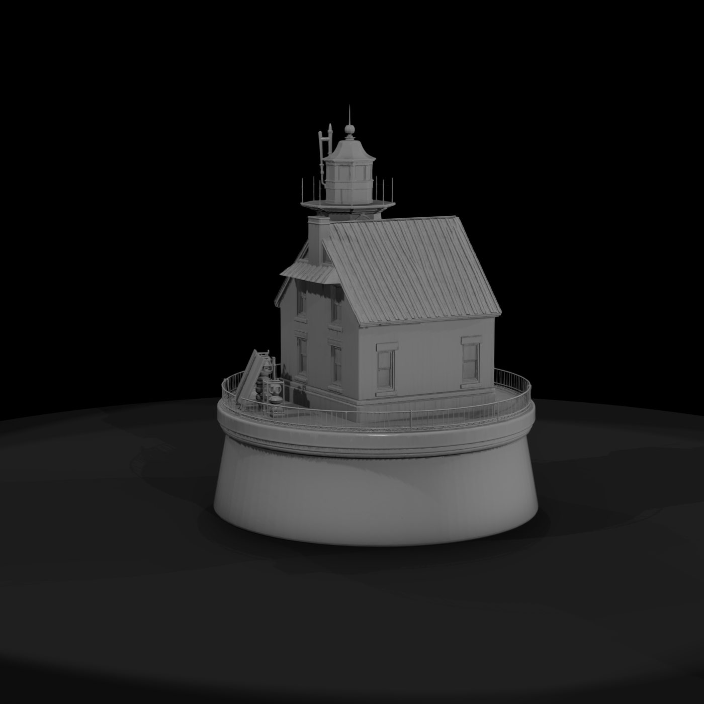 Offshore Lighthouse & Keeperhouse