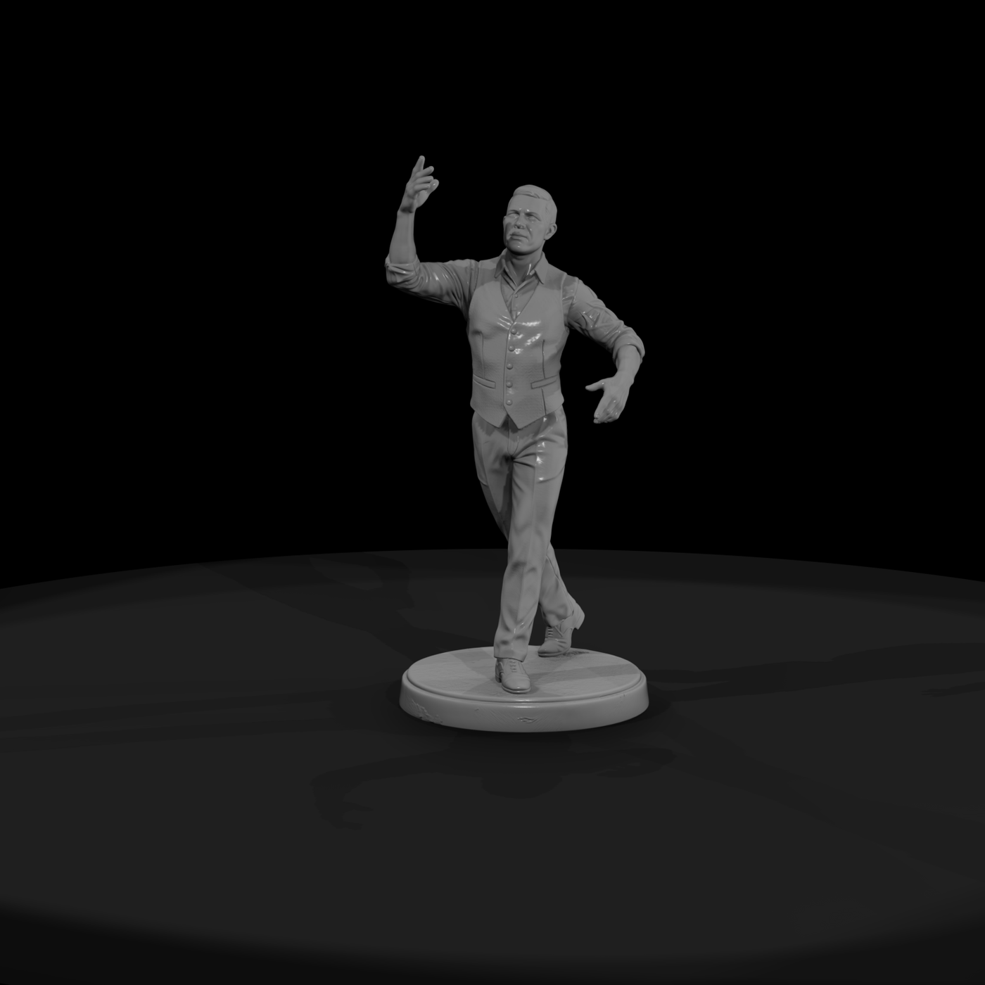 Salsa Dancer Mid-Step