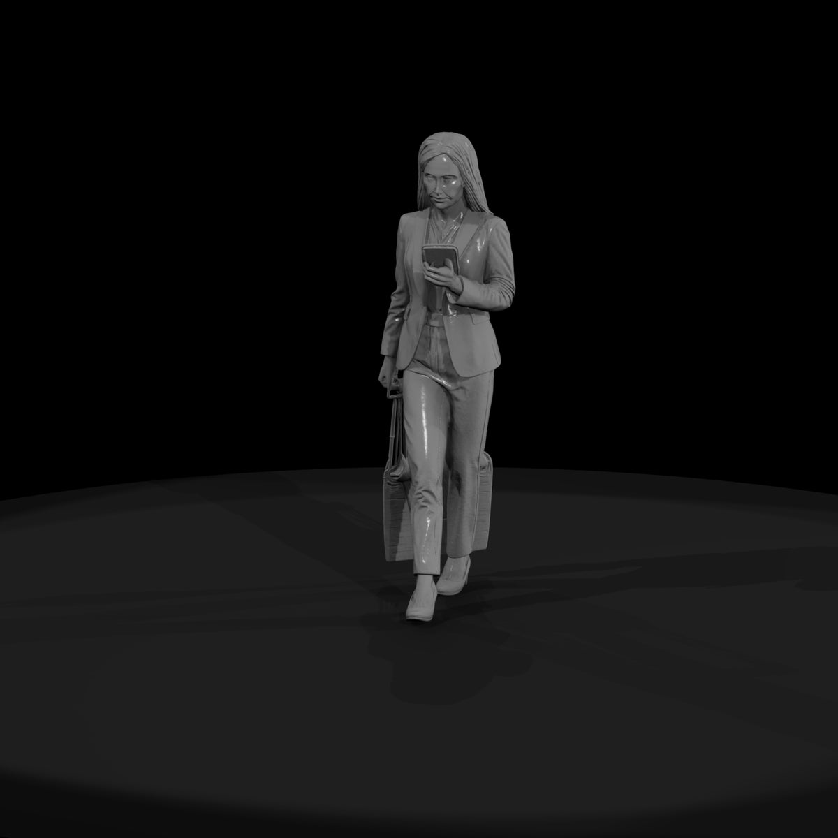 passengers-with-luggage-waiting-modern-businesswoman