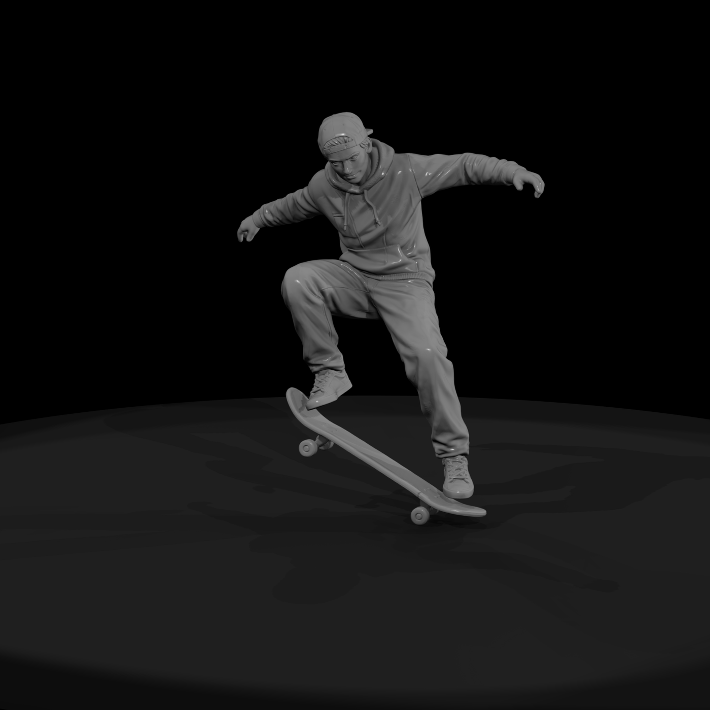 Poparc 0303 Skateboard Street Rider Alternate Pose