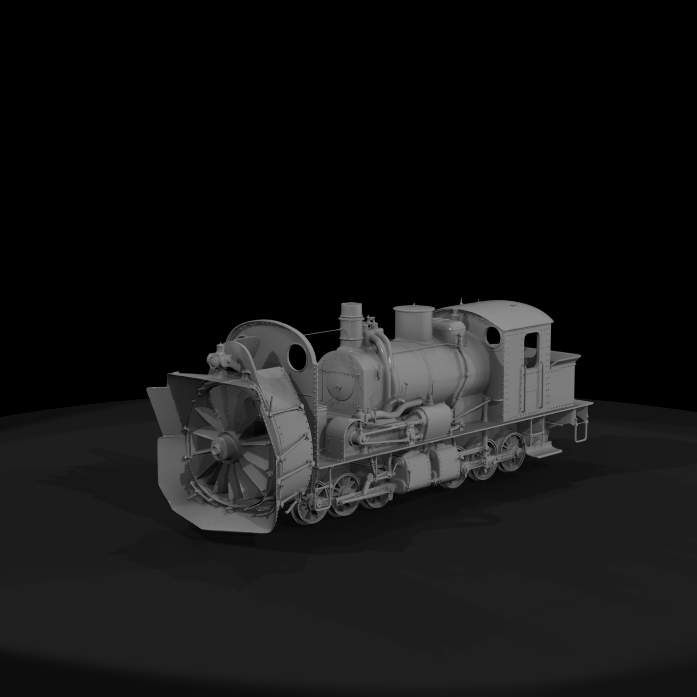 Rotary Snowplow Steam Locomotive