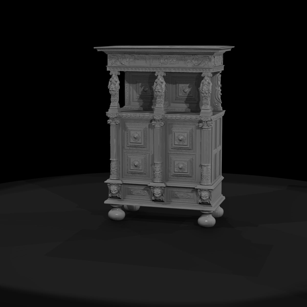 ornate_renaissance_carved_antique_wooden_cabinet