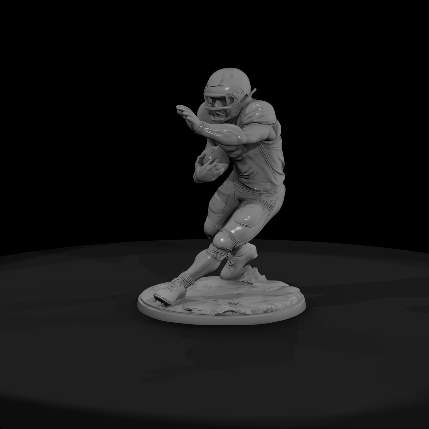 Low Poly American Football Player 3D Statue Fditku