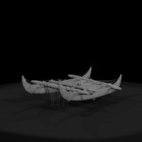 stylized-weathered-polynesian-outrigger-canoe-3d-m-3391ac — thumbnail 3