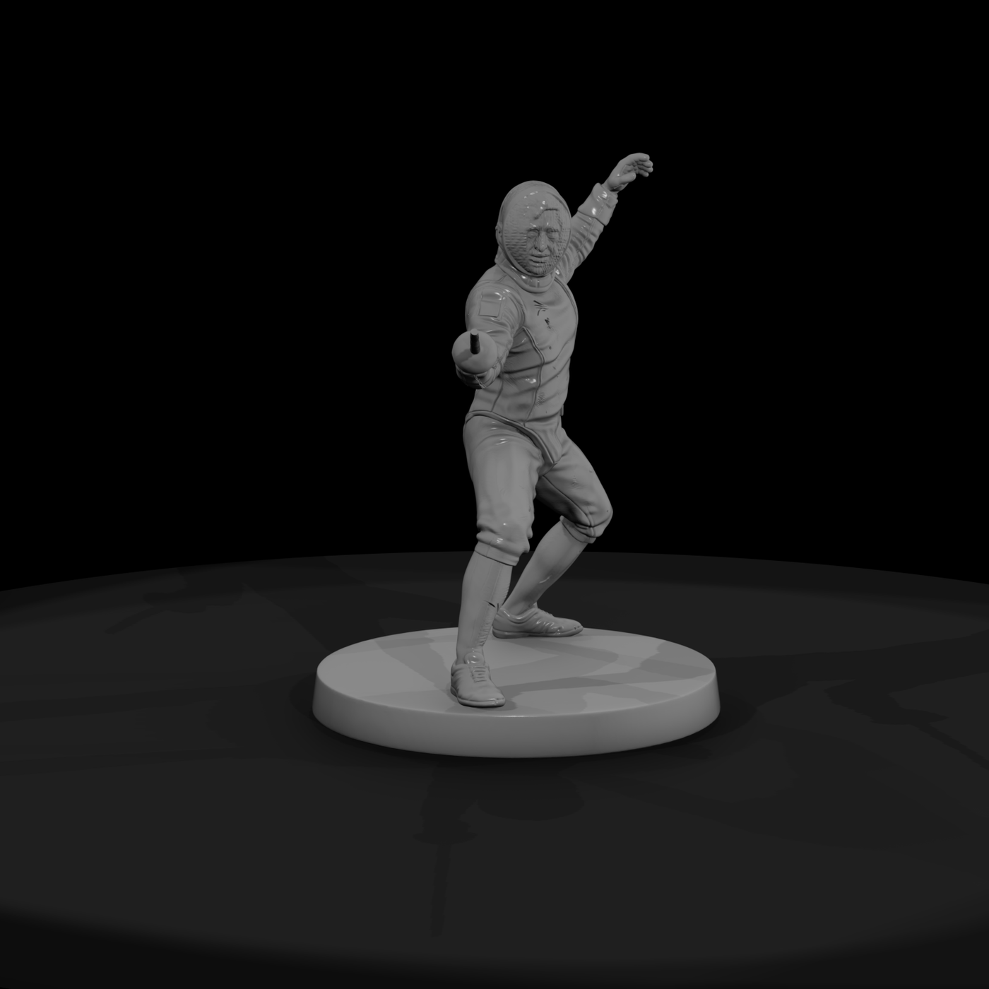 Fencer in En Garde Stance