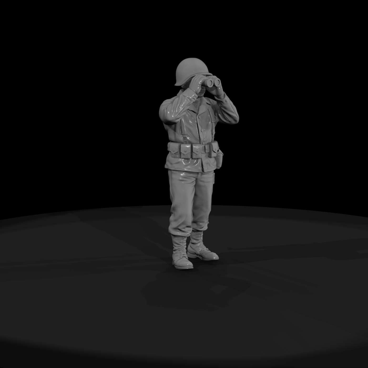 WWII US Army Rifleman with Binoculars