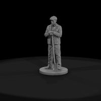 1950s Railroad Track Worker with Shovel — thumbnail 3