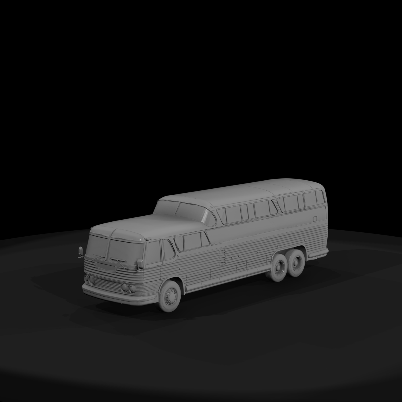 Vintage Streamlined Passenger Coach Bus