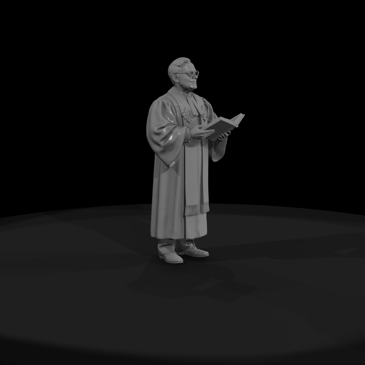 Robed Minister with Open Book