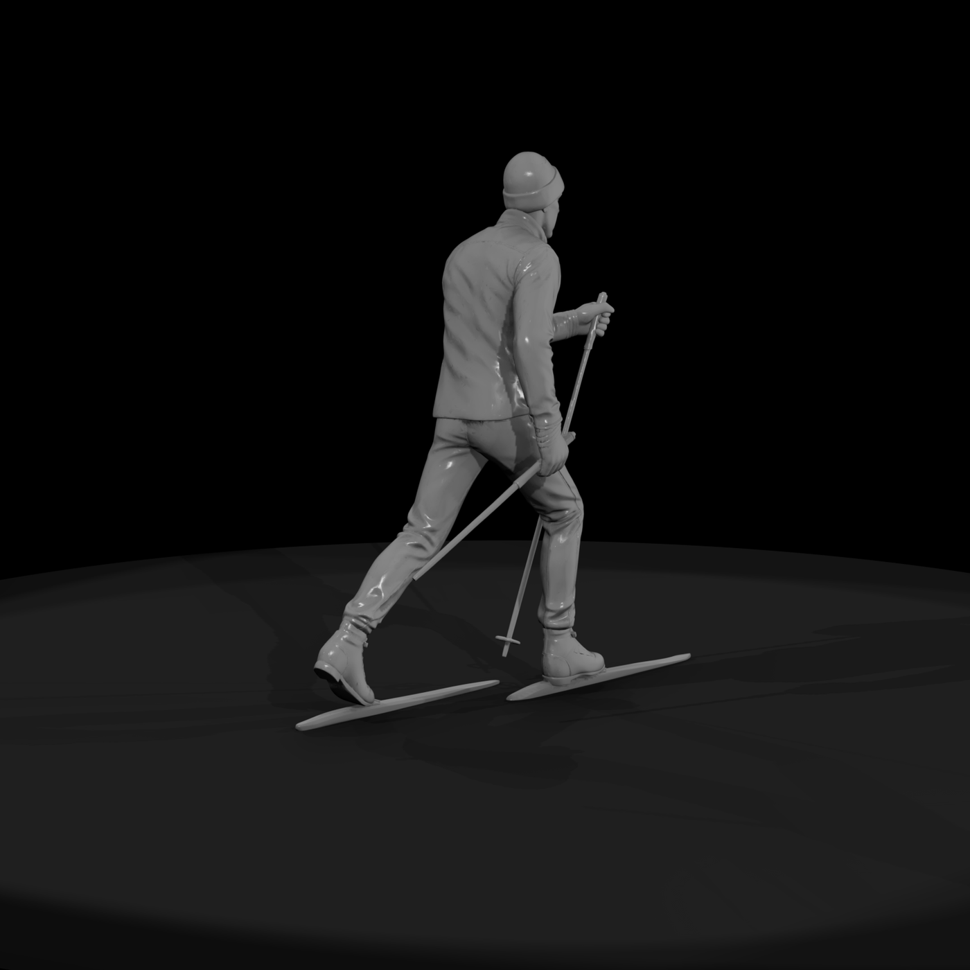Cross-Country Skier in Racing Suit
