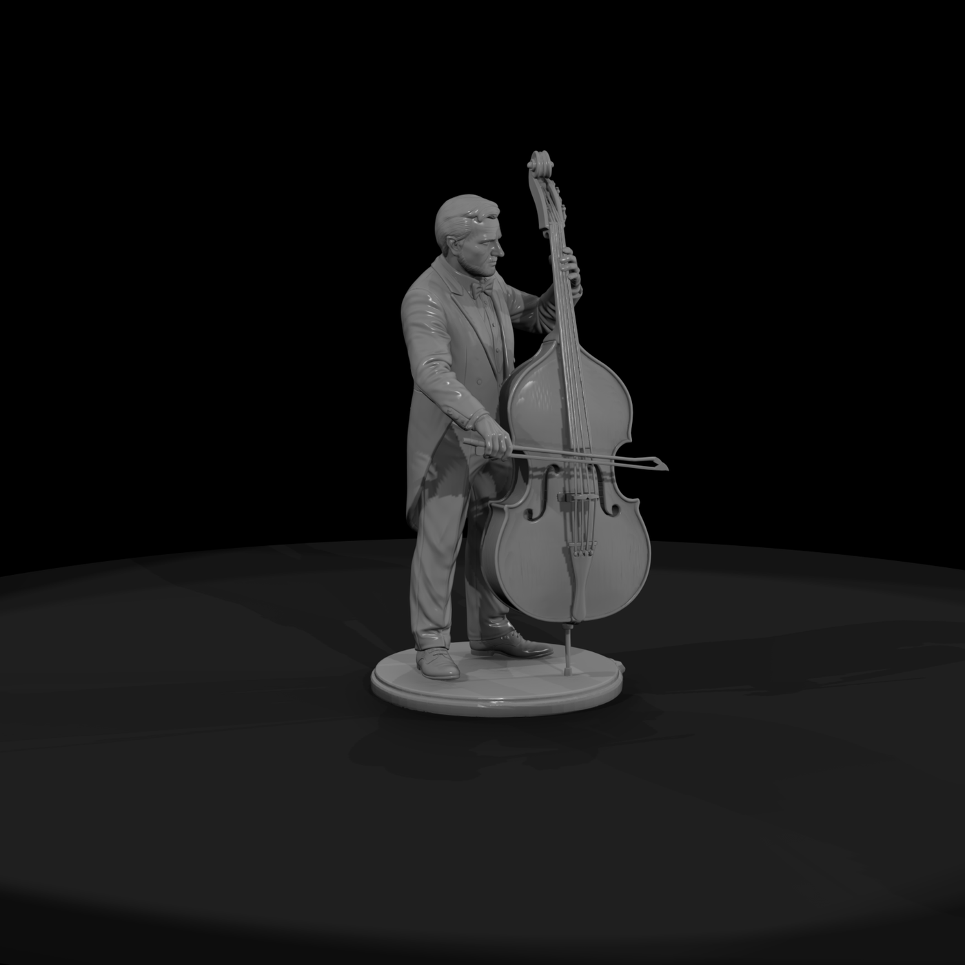 Orchestra Bassist with Double Bass