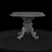 Rococo Ornate Round Dining Table — thumbnail 5