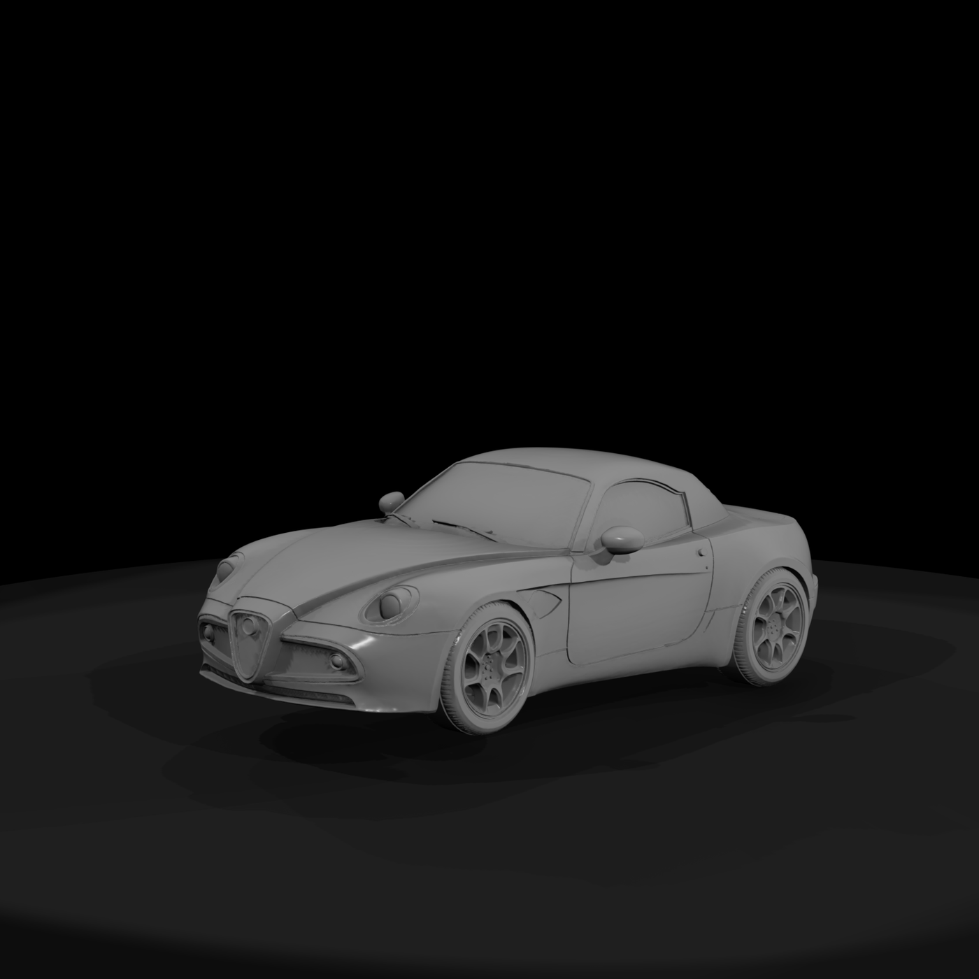Alfa Romeo 8C style 1930s roadster