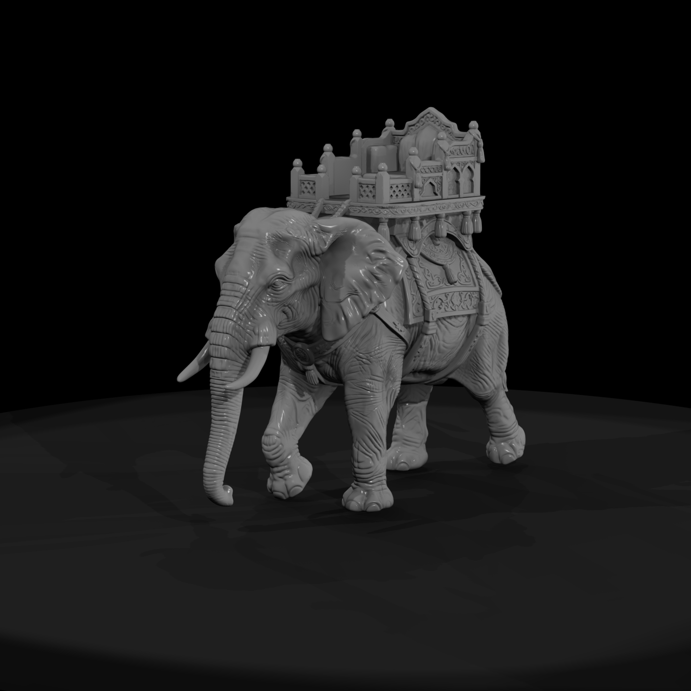 Cir 134 Animal Elephant With Howdah