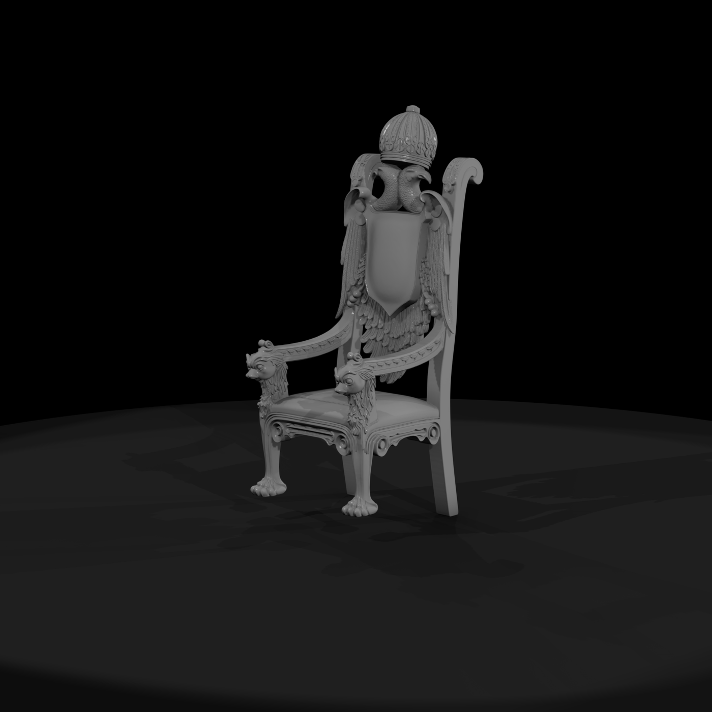 Ornate Heraldic Throne