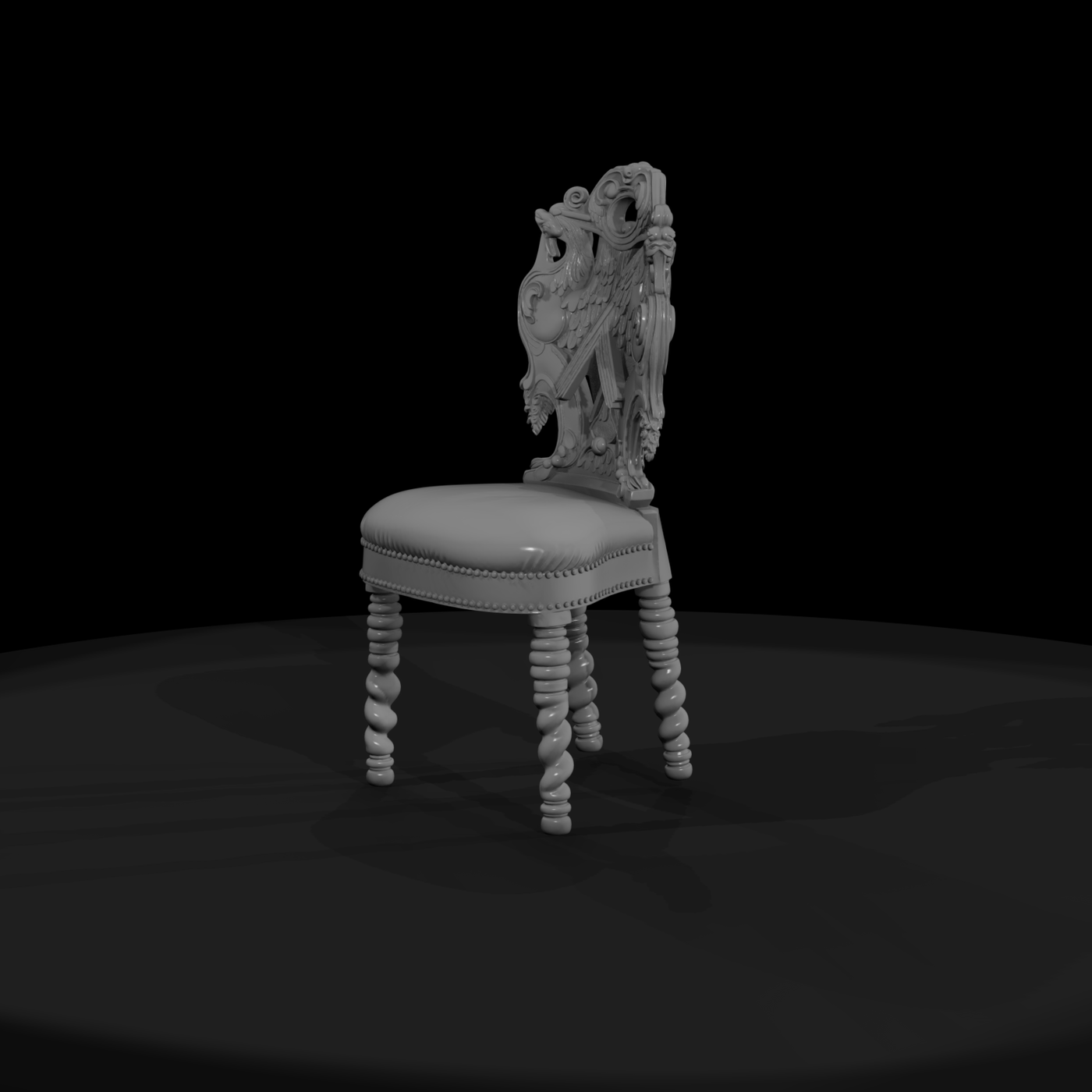 Baroque Gryphon Carved Dining Chair