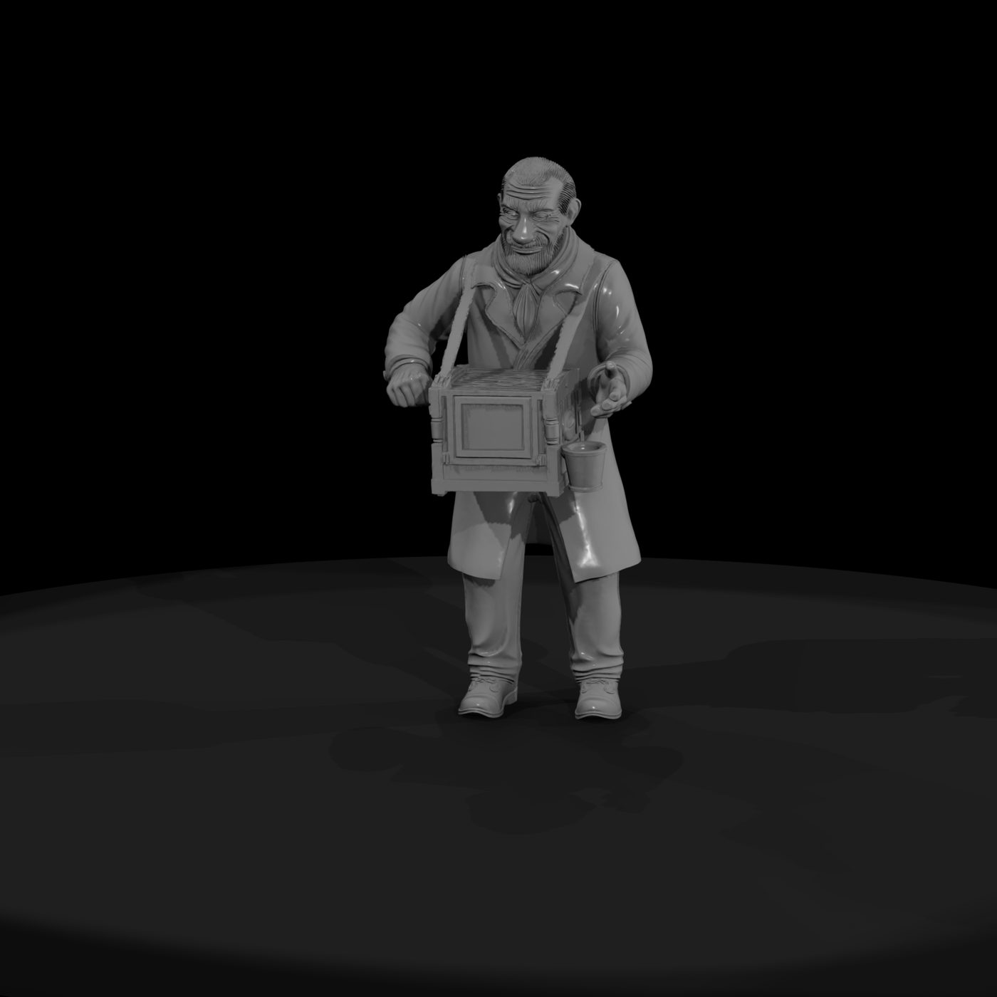 Stylized Street Organ Grinder