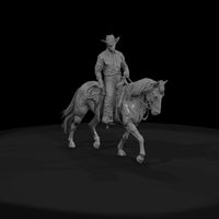 mounted-cowboy-on-horse-western-diorama-figure-ho-1-87-compatible-601768 — thumbnail 3