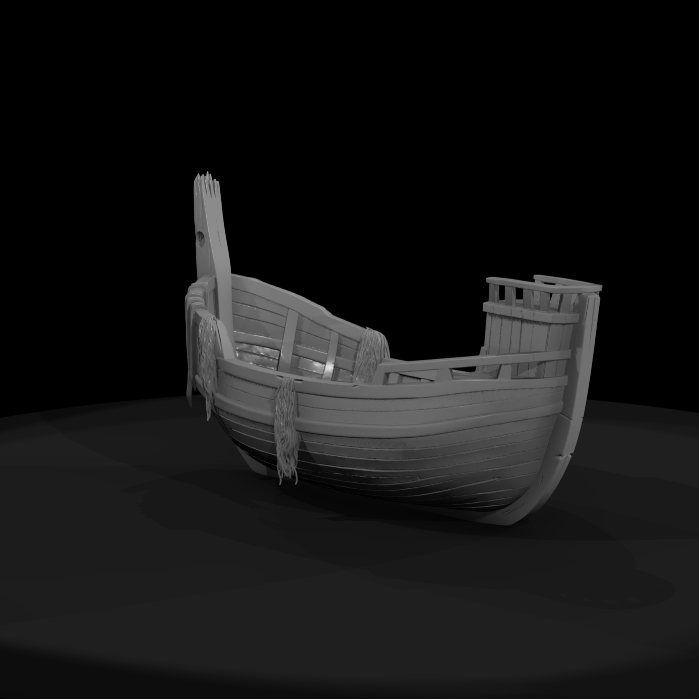 Stylized Wrecked Fishing Boat