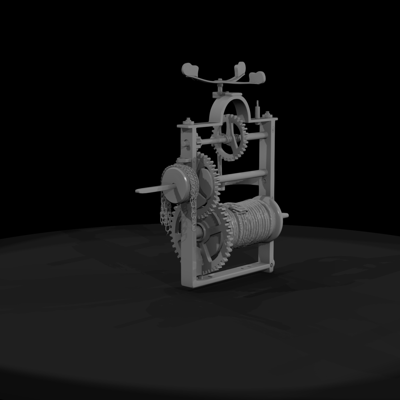 Steampunk Industrial Winch