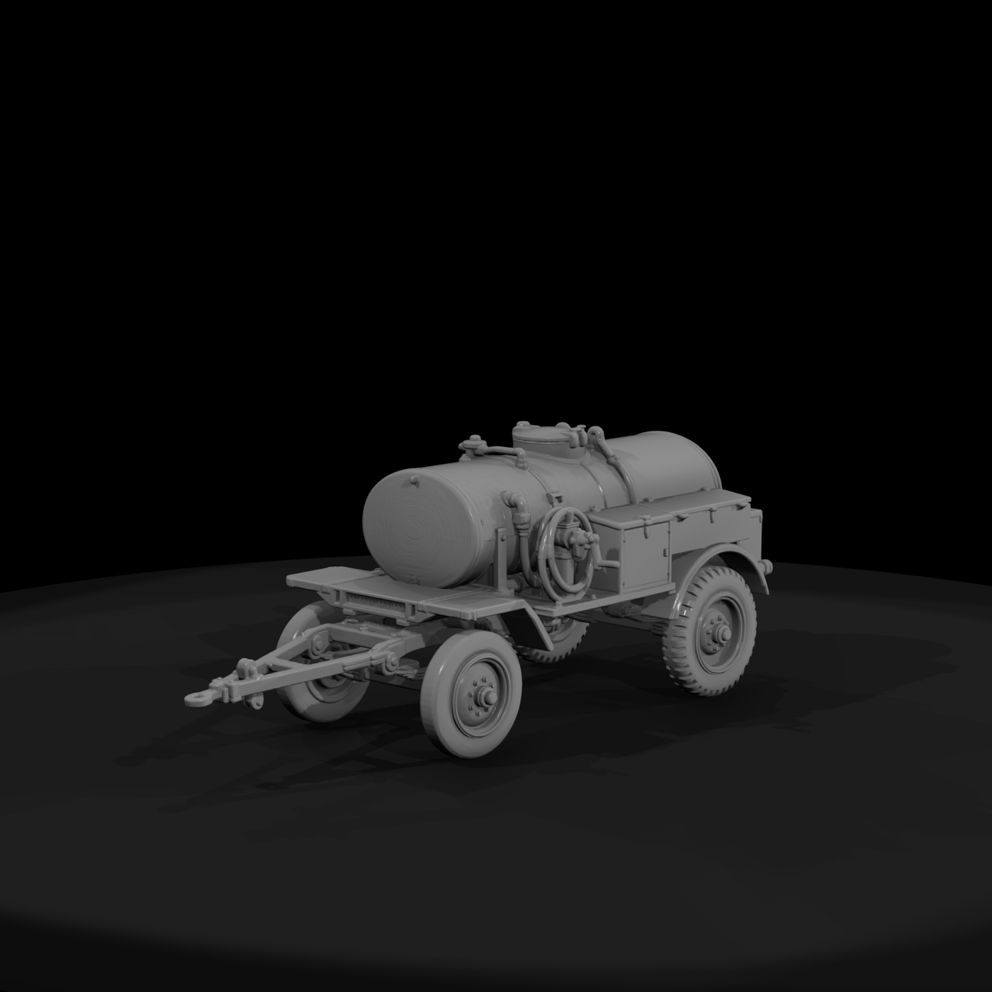 WWII Airfield Refueling Bowser Trailer