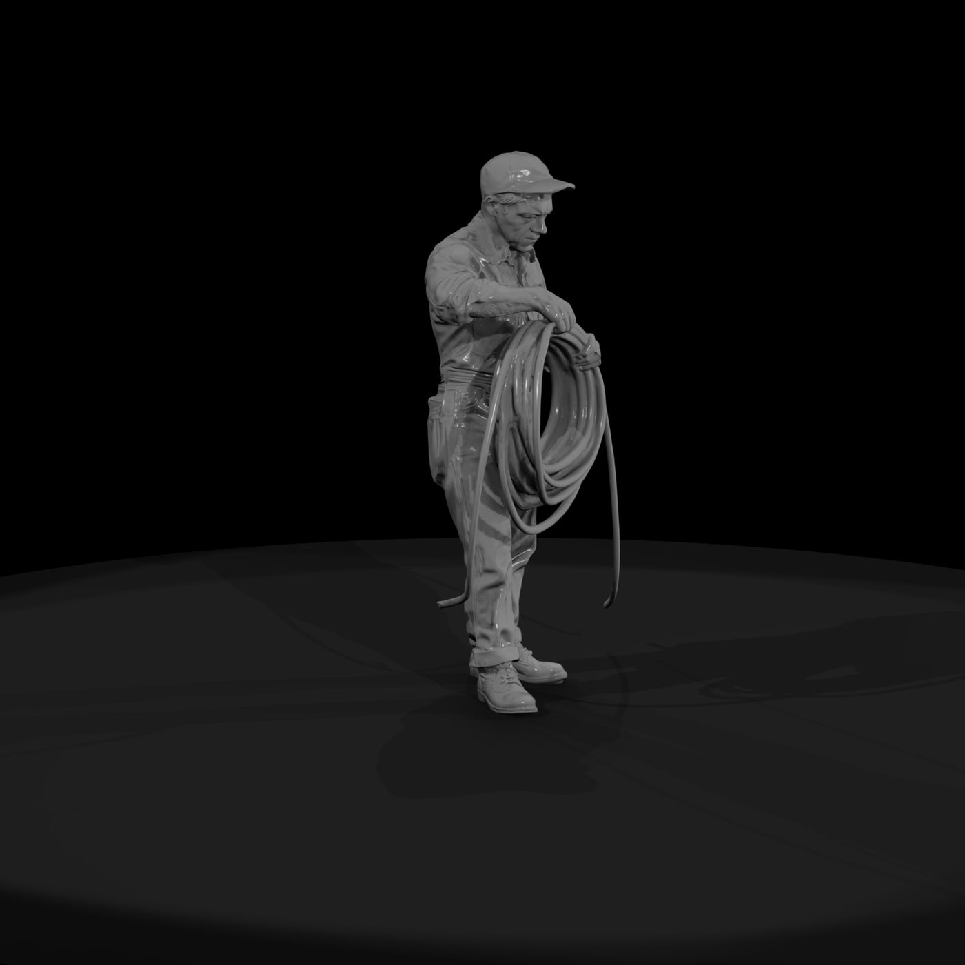 coiled-hose-3d-model