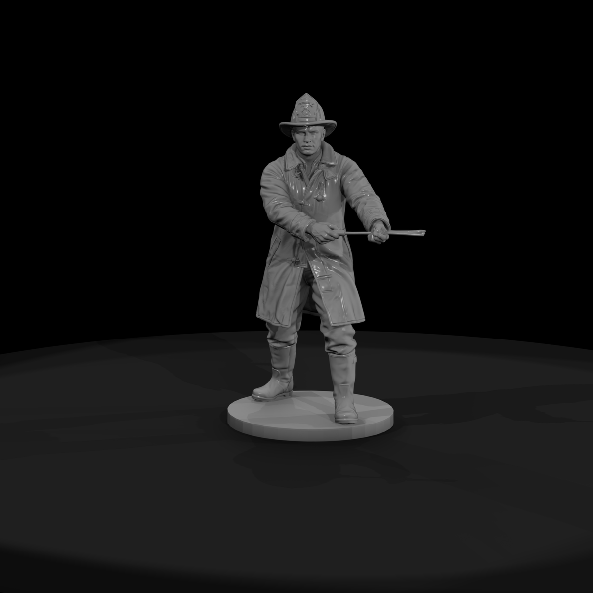 1920s Fireman on a Life Net Team