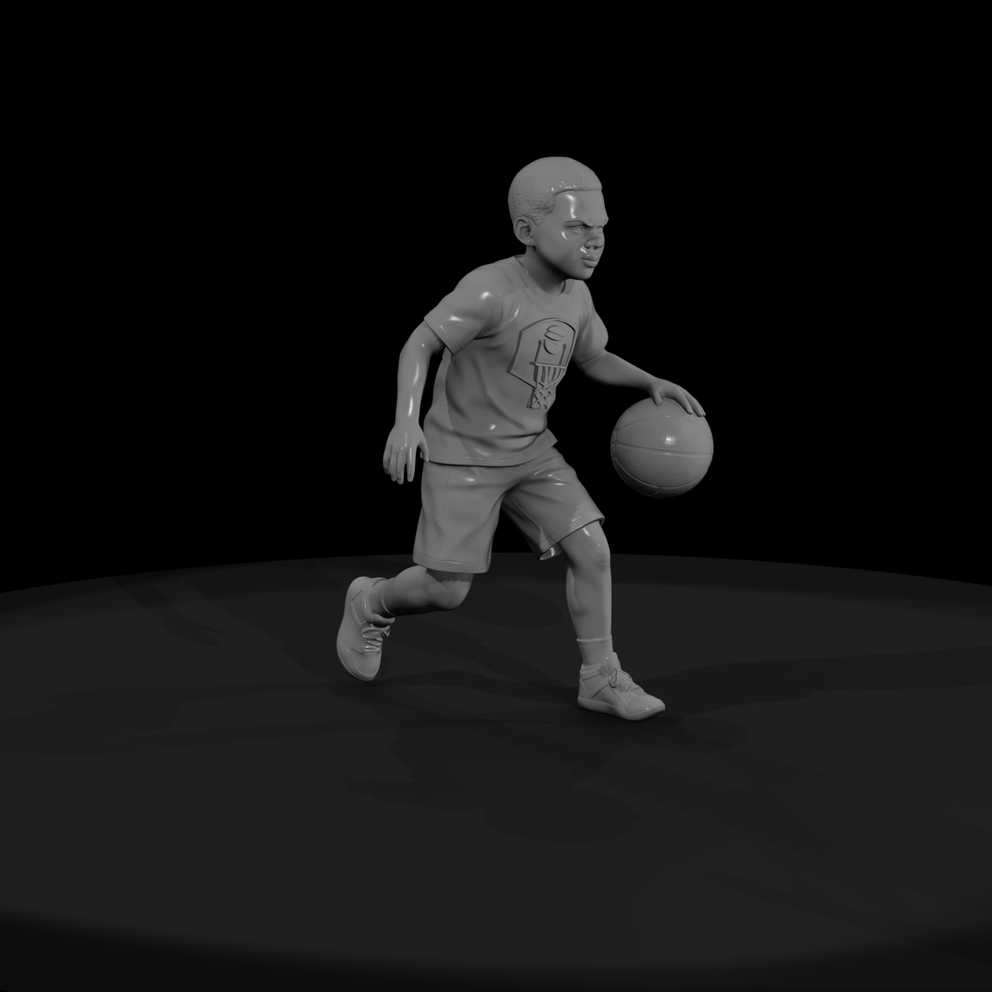 Young Boy — Running Pose