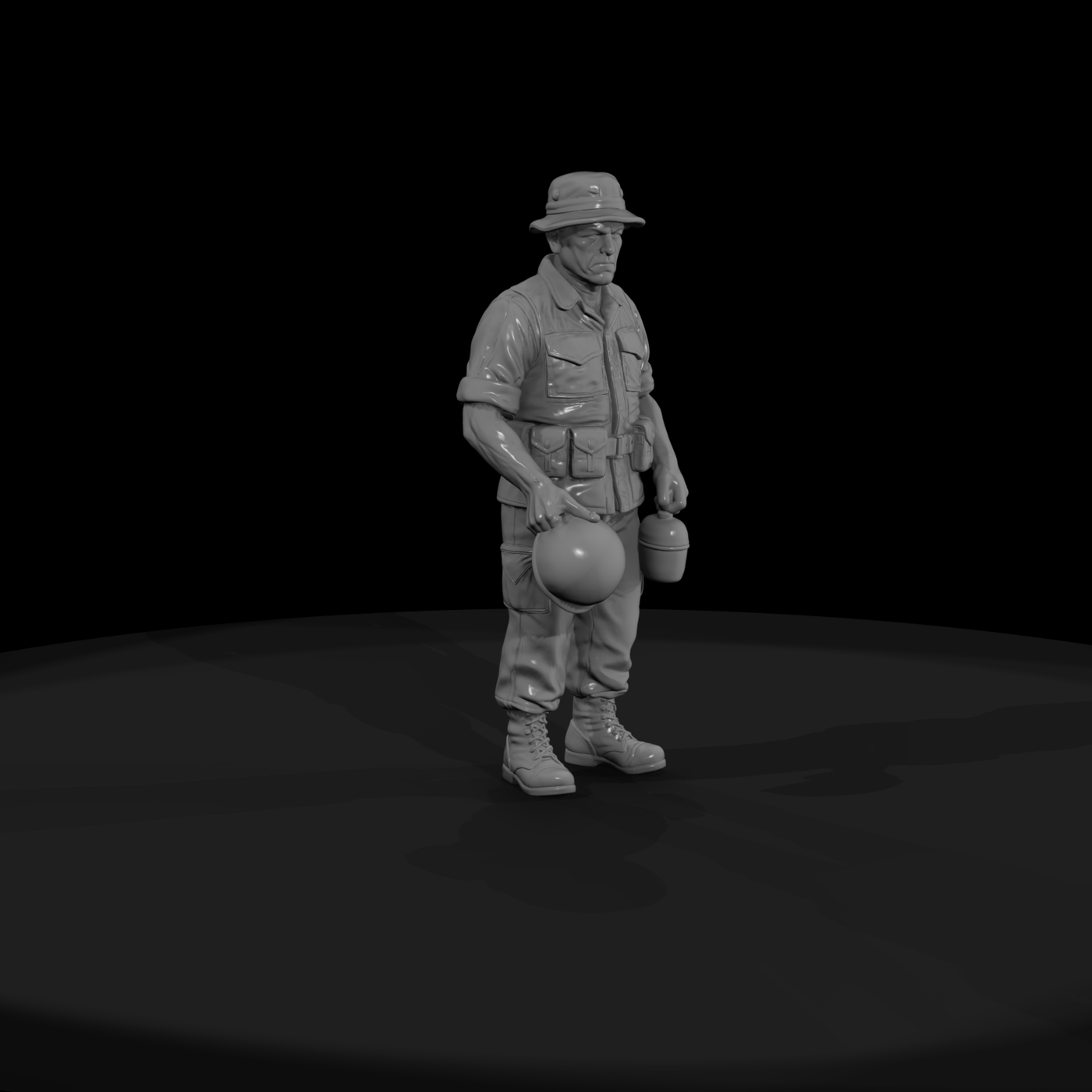 Vn Army 016 Vietnam U S Army Resting Soldier Figur