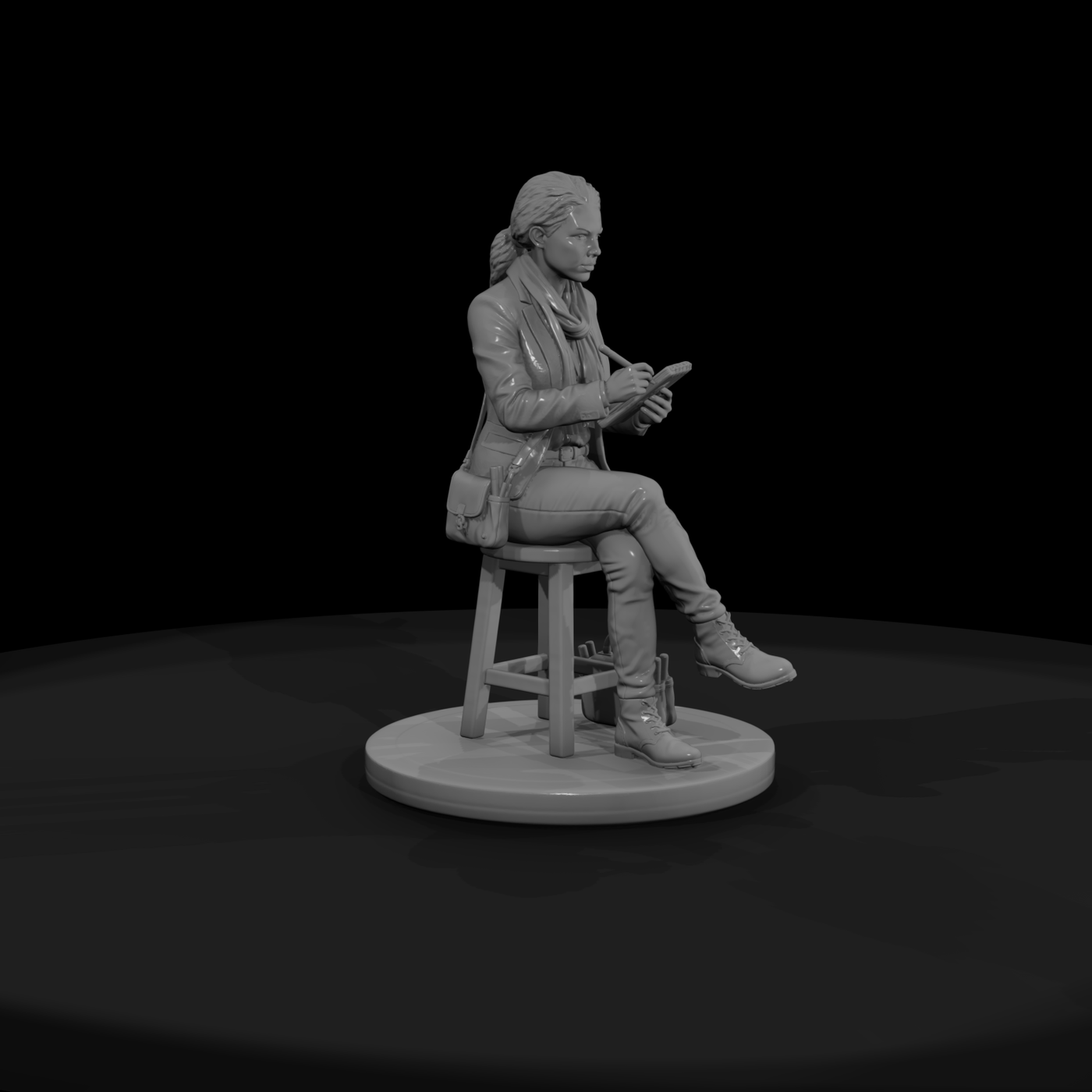 Poparc 0386 Courtroom Sketch Artist Alternate Pose
