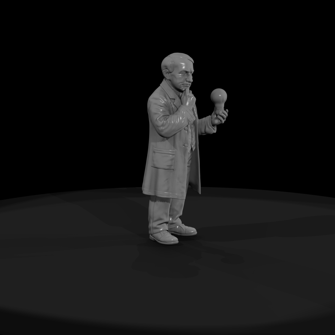 Hist 0173 Historical Thomas Edison Miniature Figur