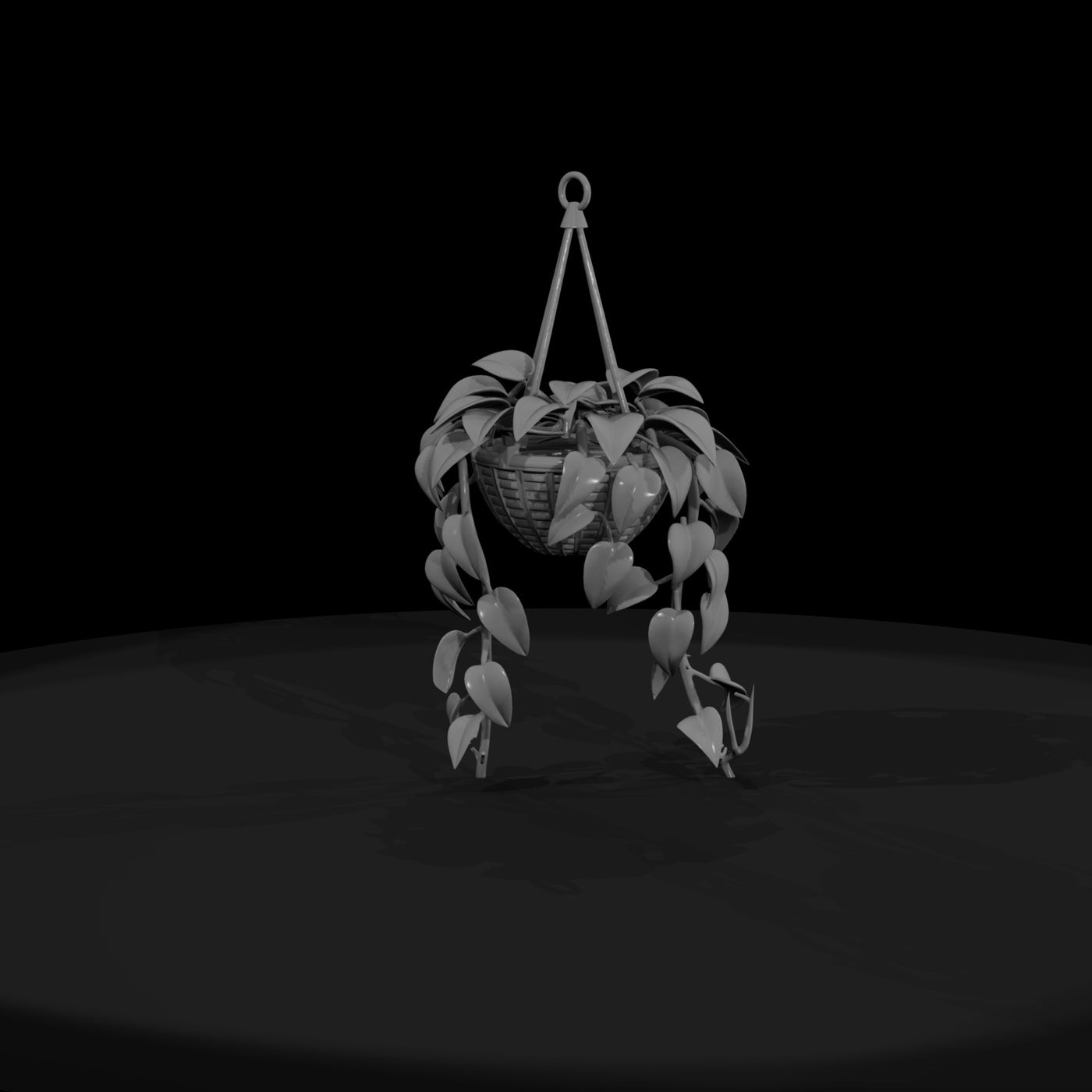 stylized-hanging-pothos-planter-3d-printable-miniature-869770